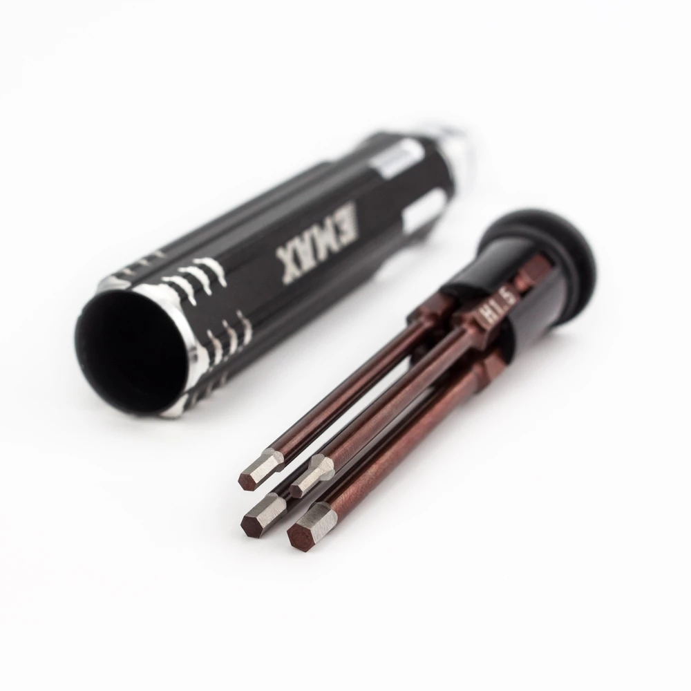 Socket Set - 4 in 1 Emax六角ソケットドライバーセット、アレンレンチH1.5、H2.0、2.5、H3.0mm、RC飛行機、FPVドローン用モデリング製作工具