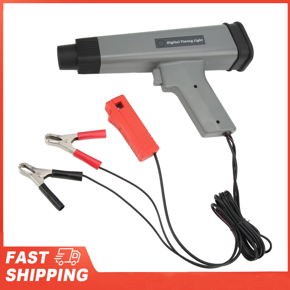 Timing Light Gun - デジタルエンジンタイミングライト誘導ストロボタイミングライト12V点火タイミングライト車オートバイマリンタイミングライト用