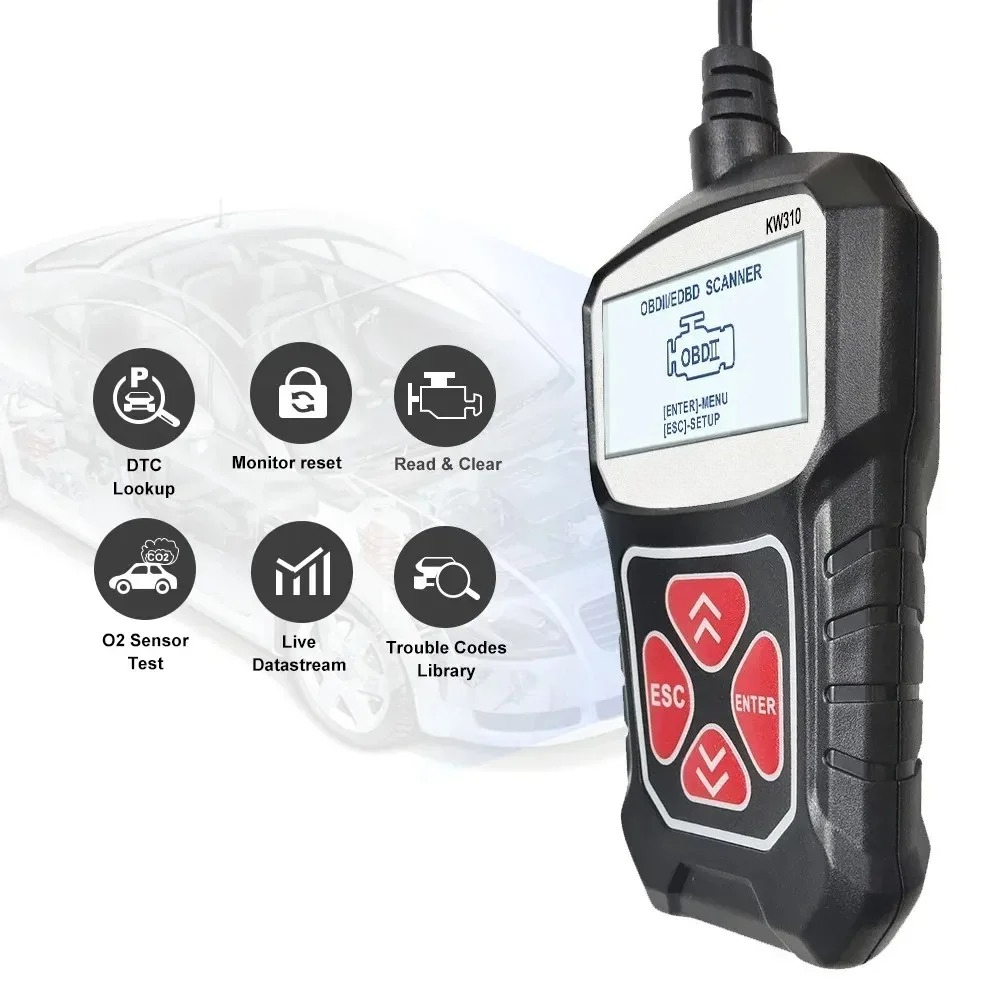 KW310 OBD2自動車診断スキャナーツール、自動車用OD - Car Diagnostic Tool のレビューと価格