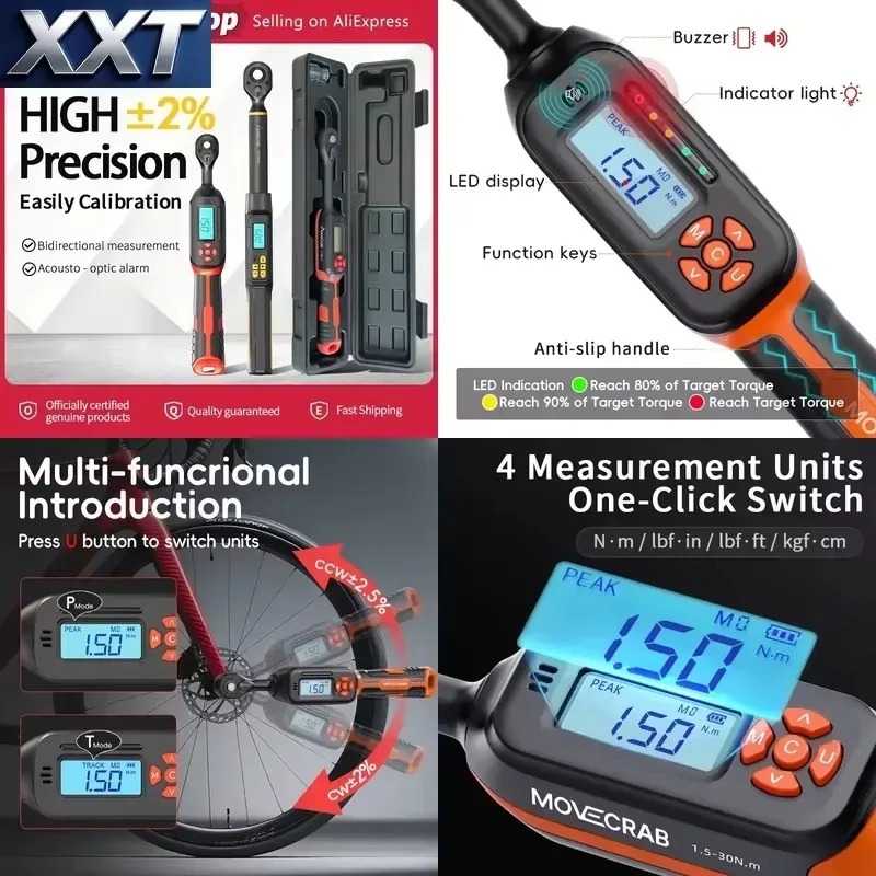 XXT デジタル式トルクレンチ 1.5-340N.m 2%精 - Torque Wrench のレビューと価格